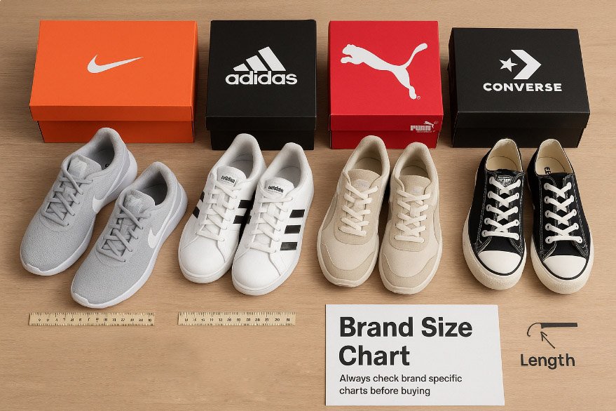 brand shoe size comparison